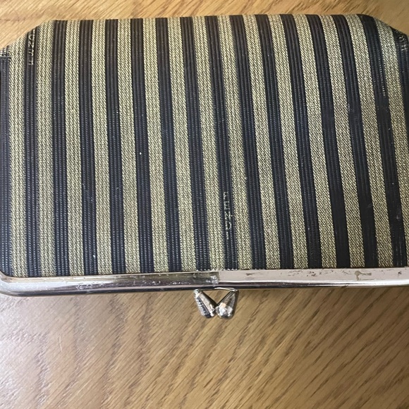 Fendi Black and Gold Striped Cosmetic Case - Picture 6 of 6